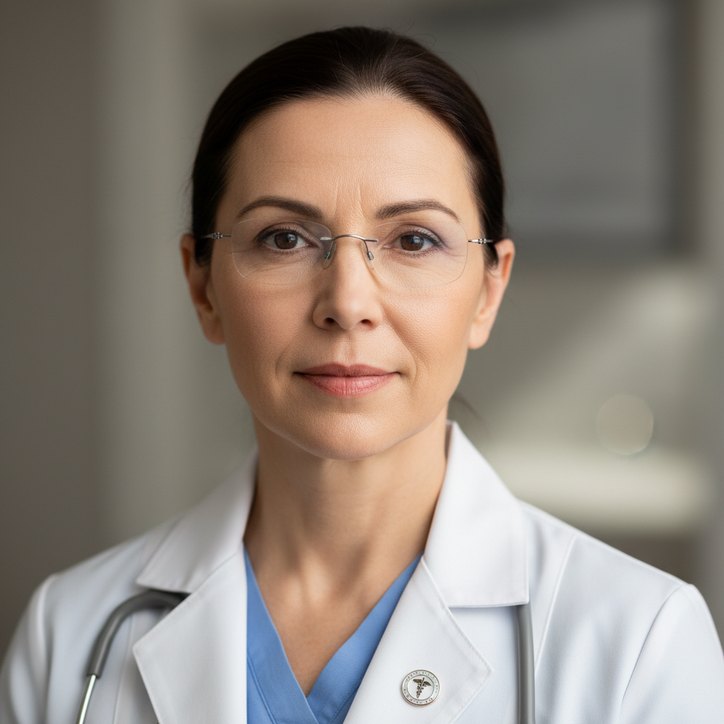 Professional portrait of Dr. Swati Verma, Chief Medical Officer and Oncology Specialist